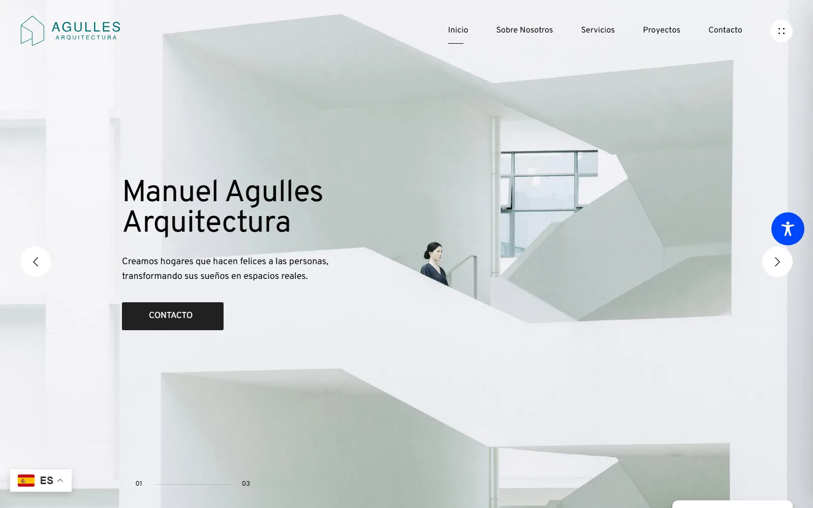 Agulles Arquitectura homepage hero